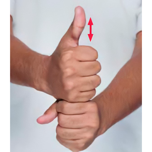 Se coloca una letra a sobre el puño de la otra
                          mano, golpeándolo varias veces con la parte
                          lateral del dedo meñique.