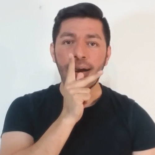 Se coloca una letra p sobre la barbilla, y la
                        golpea ligeramente